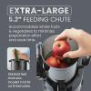 Elite Gourmet EJX017 Whole Fruit 3” Feeding Chute, Dynamic Masticating Slow Juicer, High Yield Cold Press Juice Extractor, Nutrient and Vitamin Dense, Easy to Clean, 27 oz Juice Cup, Black(Graphite)