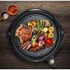 Elite Gourmet EMG6505G 12″ Smokeless Indoor Electric BBQ Grill with Glass Lid Dishwasher Safe, Nonstick, Adjustable Temperature, Fast Heat Up, Low-Fat Meals Easy to Clean Design(14″)