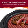 Elite Gourmet EMG6505G Smokeless Indoor Electric BBQ Grill with Glass Lid, Dishwasher Safe, Nonstick, Adjustable Temperature, Fast Heat Up, Low-Fat Meals Easy to Clean Design, Stainless Steel(Granite)