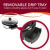 Elite Gourmet EMG6505G Smokeless Indoor Electric BBQ Grill with Glass Lid, Dishwasher Safe, Nonstick, Adjustable Temperature, Fast Heat Up, Low-Fat Meals Easy to Clean Design, Stainless Steel(Stainless Steel)
