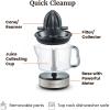 Elite Gourmet ETS623 BPA-Free 40-Watt Electric Citrus Juicer, Compact, Large Volume, Pulp Control, Oranges, Lemons, Limes, Grapefruits with Easy Pour Spout, 24oz, Black/Stainless Steel