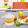 Elite Gourmet ETS740 BPA-Free 40-Watt Electric Citrus Juicer with 2 Cones, Compact, Large Volume, Pulp Control, Oranges, Lemons, Limes, Grapefruits with Easy Pour Spout, 1.2L, Black/Stainless Steel(16 ounce)