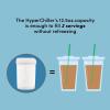 HyperChiller HC2CB Patented Iced Coffee/Beverage Cooler, NEW, IMPROVED,STRONGER AND MORE DURABLE! Ready in One Minute, Reusable for Iced Tea, Wine, Spirits, Alcohol, Juice, 12.5 Oz, Charcoal Black(White)