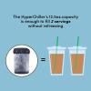HyperChiller HC2CB Patented Iced Coffee/Beverage Cooler, NEW, IMPROVED,STRONGER AND MORE DURABLE! Ready in One Minute, Reusable for Iced Tea, Wine, Spirits, Alcohol, Juice, 12.5 Oz, Charcoal Black(Charcoal Black)