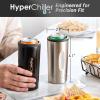 HyperChiller HC2CB Patented Iced Coffee/Beverage Cooler, NEW, IMPROVED,STRONGER AND MORE DURABLE! Ready in One Minute, Reusable for Iced Tea, Wine, Spirits, Alcohol, Juice, 12.5 Oz, Charcoal Black(Stainless Steel)