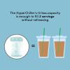 HyperChiller HC2M# Patented Iced Coffee/Beverage Cooler, NEW, IMPROVED,STRONGER AND MORE DURABLE! Ready in One Minute, Reusable for Iced Tea, Wine, Spirits, Alcohol, Juice, 12.5 Oz, Spearmint(Aqua Sky)