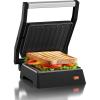 Elite Gourmet EGL-3450 Smokeless Indoor Electric BBQ Grill Dishwasher Safe, Nonstick, Adjustable Temperature, Fast Heat Up, Low-Fat Meals Easy to Clean Design, Black(Black)