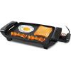 Elite Gourmet EGR2722A Electric 10.5″ x 8.5″ Griddle, Cool-touch Handles Non-Stick Surface, Removable/Adjustable Thermostat, Skid Free-Rubber Feet, Black(10.5″ x 8.5″)