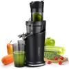 Elite Gourmet EJX017 Whole Fruit 3” Feeding Chute, Dynamic Masticating Slow Juicer, High Yield Cold Press Juice Extractor, Nutrient and Vitamin Dense, Easy to Clean, 27 oz Juice Cup, Black(Black)