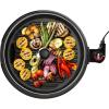 Elite Gourmet EMG6505G 12″ Smokeless Indoor Electric BBQ Grill with Glass Lid Dishwasher Safe, Nonstick, Adjustable Temperature, Fast Heat Up, Low-Fat Meals Easy to Clean Design(12″)