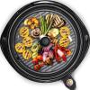 Elite Gourmet EMG6505G 12″ Smokeless Indoor Electric BBQ Grill with Glass Lid Dishwasher Safe, Nonstick, Adjustable Temperature, Fast Heat Up, Low-Fat Meals Easy to Clean Design(14″)