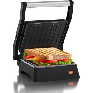 Elite Gourmet EGL-3450 Smokeless Indoor Electric BBQ Grill Dishwasher Safe, Nonstick, Adjustable Temperature, Fast Heat Up, Low-Fat Meals Easy to Clean Design, Black(Black)