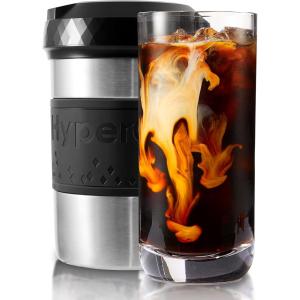 HyperChiller HC2BG Patented Iced Coffee/Beverage Cooler, NEW, IMPROVED,STRONGER AND MORE DURABLE! Ready in One Minute, Reusable for Iced Tea, Wine, Spirits, Alcohol, Juice, 12.5 Oz, Slate Blue(Stainless Steel)