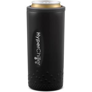 HyperChiller HC2CB Patented Iced Coffee/Beverage Cooler, NEW, IMPROVED,STRONGER AND MORE DURABLE! Ready in One Minute, Reusable for Iced Tea, Wine, Spirits, Alcohol, Juice, 12.5 Oz, Charcoal Black(Black)
