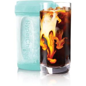 HyperChiller HC2M# Patented Iced Coffee/Beverage Cooler, NEW, IMPROVED,STRONGER AND MORE DURABLE! Ready in One Minute, Reusable for Iced Tea, Wine, Spirits, Alcohol, Juice, 12.5 Oz, Spearmint(Aqua Sky)