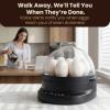 Elite Gourmet 7-Egg Electric Egg Cooker with Voice Alerts – Soft, Medium & Hard-Boiled Eggs Made Perfectly – Fast, No-Monitoring Breakfast Cooker, Auto Shut-Off