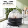 Elite Gourmet 7-Egg Electric Egg Cooker with Voice Alerts – Soft, Medium & Hard-Boiled Eggs Made Perfectly – Fast, No-Monitoring Breakfast Cooker, Auto Shut-Off