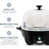 Elite Gourmet EGC1405M 2-Tiered Rapid Egg Cooker, 5-Egg Poacher, Omelets, Soft, Medium, Hard-Boiled Eggs with Auto Shut-Off and Buzzer, BPA Free, 14 eggs, Mint(Black)
