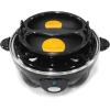 Elite Gourmet EGC1405M 2-Tiered Rapid Egg Cooker, 5-Egg Poacher, Omelets, Soft, Medium, Hard-Boiled Eggs with Auto Shut-Off and Buzzer, BPA Free, 14 eggs, Mint(Black)