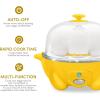Elite Gourmet EGC1405M 2-Tiered Rapid Egg Cooker, 5-Egg Poacher, Omelets, Soft, Medium, Hard-Boiled Eggs with Auto Shut-Off and Buzzer, BPA Free, 14 eggs, Mint(Yellow)