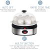 Elite Gourmet EGC-207 Easy Electric 7 Egg Capacity Cooker, No Alarm, Non-stick Omelet Maker, Scrambled, Soft, Medium, Hard Boiled with Auto Shut-Off, BPA Free(Stainless Steel)