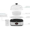 Elite Gourmet EGC-207 Easy Electric 7 Egg Capacity Cooker, No Alarm, Non-stick Omelet Maker, Scrambled, Soft, Medium, Hard Boiled with Auto Shut-Off, BPA Free(Stainless Steel)
