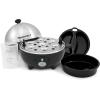 Elite Gourmet EGC-508 Rapid Egg Cooker, 7 Easy-To-Peel, Hard, Medium, Soft Boiled Eggs, Poacher, Omelet Maker, Auto Shut-Off, Alarm, 16-Recipe Booklet, Stainless Steel(Stainless Steel)