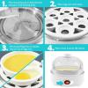 Elite Gourmet EGC700CW# Rapid Egg Cooker, 7 Easy-To-Peel, Hard, Medium, Soft Boiled Eggs, Poacher, Omelet Maker, Auto Shut-Off, Alarm, 16-Recipe Booklet, BPA-Free, Snow(Snow)