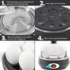 Elite Gourmet EGC700CW# Rapid Egg Cooker, 7 Easy-To-Peel, Hard, Medium, Soft Boiled Eggs, Poacher, Omelet Maker, Auto Shut-Off, Alarm, 16-Recipe Booklet, BPA-Free, Snow(Charcoal Grey)