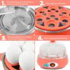 Elite Gourmet EGC700CW# Rapid Egg Cooker, 7 Easy-To-Peel, Hard, Medium, Soft Boiled Eggs, Poacher, Omelet Maker, Auto Shut-Off, Alarm, 16-Recipe Booklet, BPA-Free, Snow(Coral)