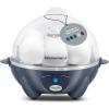 Elite Gourmet EGC700DKG# Rapid Egg Cooker, 7 Easy-To-Peel, Hard, Medium, Soft Boiled Eggs, Poacher, Omelet Maker, Auto Shut-Off, Alarm, 16-Recipe Booklet, BPA-Free, Shadow(Cobalt)