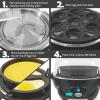 Elite Gourmet EGC700DKG# Rapid Egg Cooker, 7 Easy-To-Peel, Hard, Medium, Soft Boiled Eggs, Poacher, Omelet Maker, Auto Shut-Off, Alarm, 16-Recipe Booklet, BPA-Free, Shadow(Shadow)