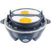 Elite Gourmet EGC700DKG# Rapid Egg Cooker, 7 Easy-To-Peel, Hard, Medium, Soft Boiled Eggs, Poacher, Omelet Maker, Auto Shut-Off, Alarm, 16-Recipe Booklet, BPA-Free, Shadow(Cobalt)