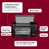 Elite Gourmet EHD-051B Hot Dog Toaster Oven, 30-Min Timer, Stainless Steel Heat Rollers Bake & Crumb Tray, World Series Baseball, 4 Bun Capacity, Black(NEW VERSION)