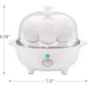 Elite Gourmet Easy Electric 7 Egg Capacity Cooker, Poacher, Omelet Maker, Scrambled, Soft, Medium, Hard Boiled with Auto Shut-Off and Buzzer, BPA Free(White)