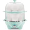 Elite Gourmet EGC1405M 2-Tiered Rapid Egg Cooker, 5-Egg Poacher, Omelets, Soft, Medium, Hard-Boiled Eggs with Auto Shut-Off and Buzzer, BPA Free, 14 eggs, Mint(Mint)