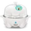 Elite Gourmet EGC1405M 2-Tiered Rapid Egg Cooker, 5-Egg Poacher, Omelets, Soft, Medium, Hard-Boiled Eggs with Auto Shut-Off and Buzzer, BPA Free, 14 eggs, Mint(White)