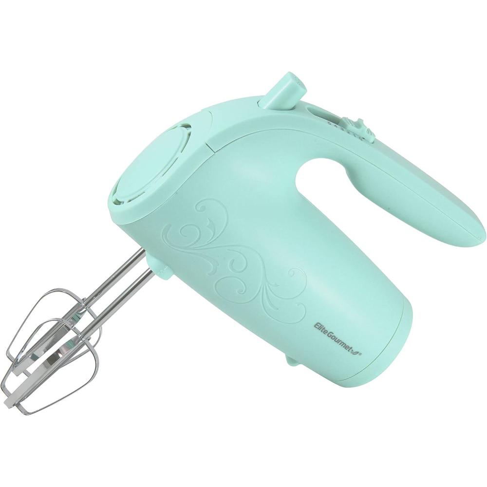 imageElite Gourmet EHB1023 Immersion Hand Blender 300 Watts 2 Speed Mixing with Detachable Blades Detachable Wand Stick Mixer Smoothies Baby Food Soup BlackMint