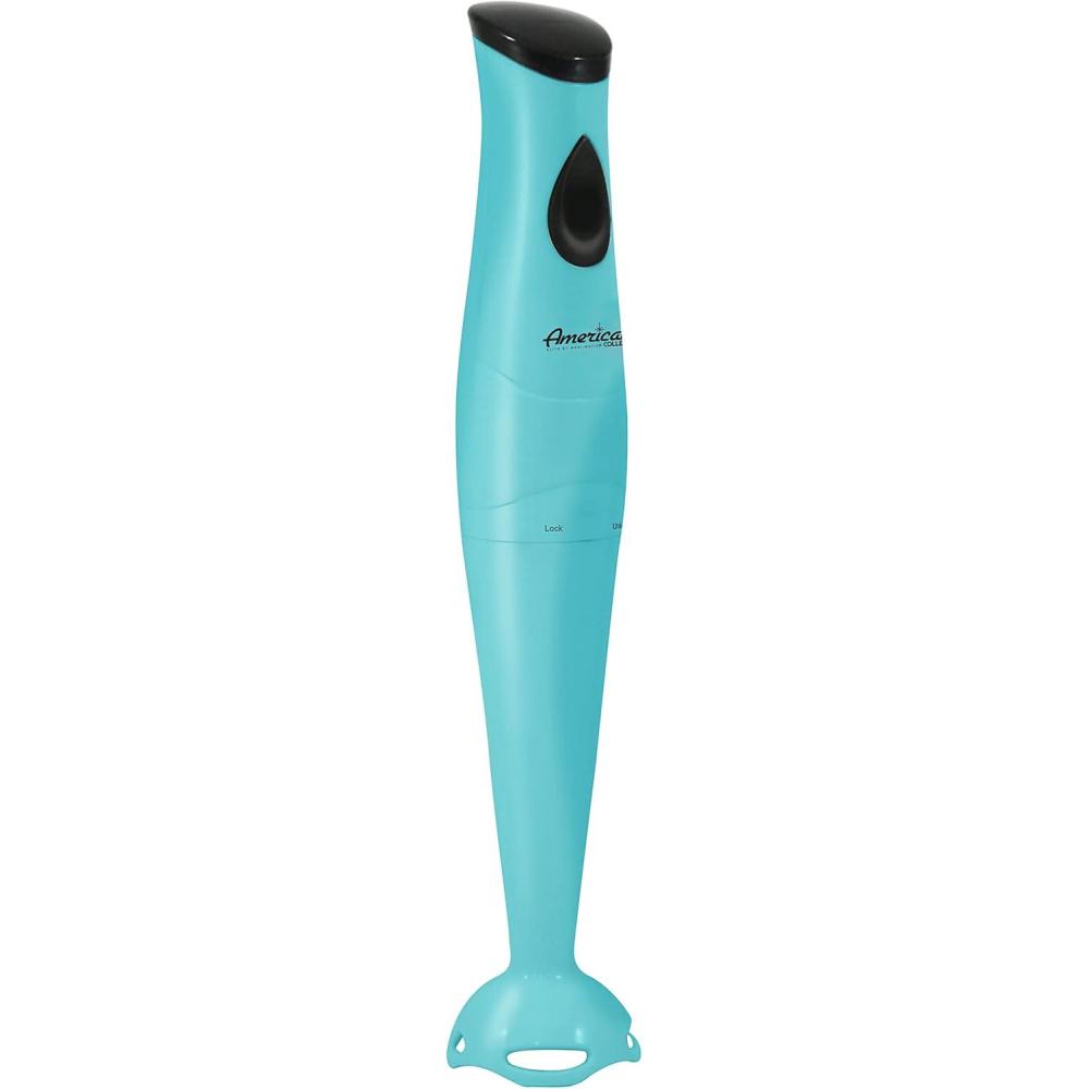 imageElite Gourmet EHB2425B Electric Immersion Mixer Chopper 1Touch Control Hand Blender 150 Watts BlackAqua