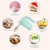 Elite Gourmet EHB1023 Immersion Hand Blender 300 Watts 2 Speed Mixing with Detachable Blades, Detachable Wand Stick Mixer, Smoothies, Baby Food, Soup, Black(Mint)