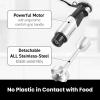 Elite Gourmet EHB1023 Immersion Hand Blender 300 Watts 2 Speed Mixing with Detachable Blades, Detachable Wand Stick Mixer, Smoothies, Baby Food, Soup, Black(Stainless Steel & Black)
