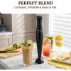 Elite Gourmet EHB2425B Electric Immersion, Mixer, Chopper, 1-Touch Control Hand Blender, 150 Watts, Black(Black)