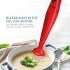 Elite Gourmet EHB2425B Electric Immersion, Mixer, Chopper, 1-Touch Control Hand Blender, 150 Watts, Black(Red)