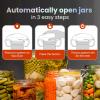 Elite Gourmet EJO800 High Power Torque Automatic Battery Operated Electric Jar Opener, One-Touch Electric Operation, Easily Remove Most-Size Lids with Auto-Size Guides, Black/Gray(Black/Gray)