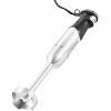 Elite Gourmet EHB1023 Immersion Hand Blender 300 Watts 2 Speed Mixing with Detachable Blades, Detachable Wand Stick Mixer, Smoothies, Baby Food, Soup, Black(Stainless Steel & Black)