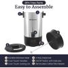 Elite Gourmet CCM-035 Maxi-Matic 30 Cup Stainless Steel Coffee Urn Removable Filter For Easy Cleanup, Two Way Dispenser with Cool-Touch Handles Electric Coffee Maker Urn, Stainless Steel(30 Cups)