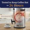 Elite Gourmet CCM-035 Maxi-Matic 30 Cup Stainless Steel Coffee Urn Removable Filter For Easy Cleanup, Two Way Dispenser with Cool-Touch Handles Electric Coffee Maker Urn, Stainless Steel(100 Cups)