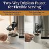 Elite Gourmet CCM-035 Maxi-Matic 30 Cup Stainless Steel Coffee Urn Removable Filter For Easy Cleanup, Two Way Dispenser with Cool-Touch Handles Electric Coffee Maker Urn, Stainless Steel(100 Cups)