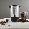 Elite Gourmet CCM-035 Maxi-Matic 30 Cup Stainless Steel Coffee Urn Removable Filter For Easy Cleanup, Two Way Dispenser with Cool-Touch Handles Electric Coffee Maker Urn, Stainless Steel(30 Cups)
