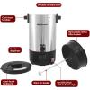 Elite Gourmet CCM-035# Maxi-Matic 30 Cup Stainless Steel Coffee Urn Removable Filter For Easy Cleanup, Two Way Dispenser with Cool-Touch Handles Electric Coffee Maker Urn, Stainless Steel(30 Cup)